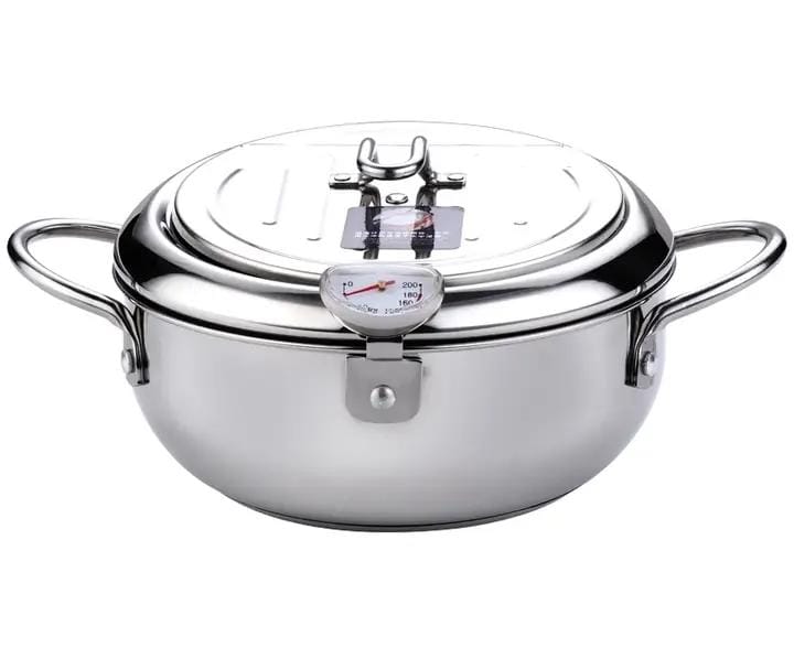 Olla Japonesa con Termometro para Frituras con Tapa y Escurridor