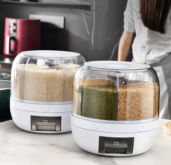 Dispensador Giratorio de Alimentos de 6 Divisiones