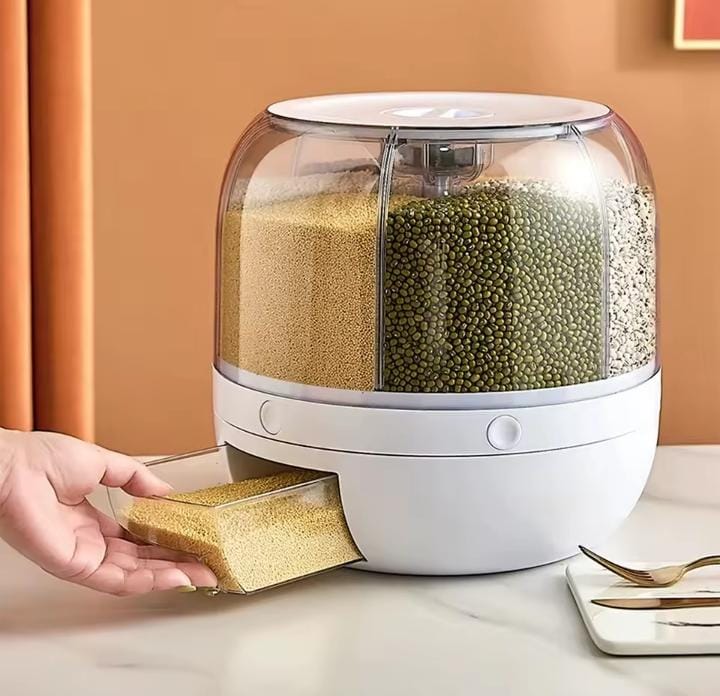 Dispensador Giratorio de Alimentos de 6 Divisiones