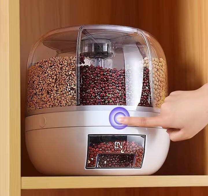 Dispensador Giratorio de Alimentos de 6 Divisiones