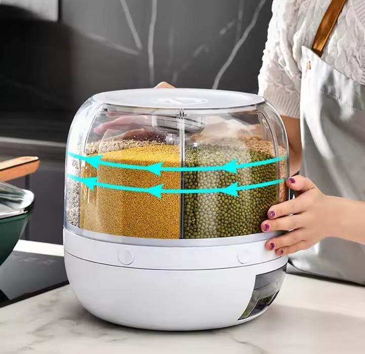 Dispensador Giratorio de Alimentos de 6 Divisiones