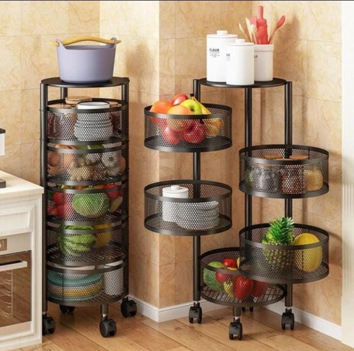 Estante Giratorio Circular para Verduras y Frutas 5 niveles