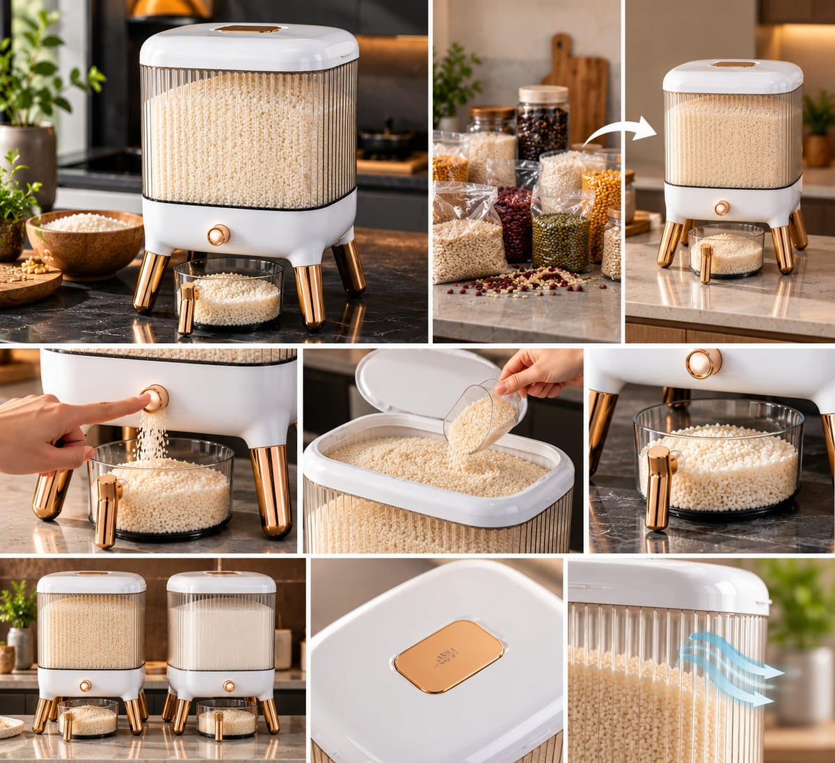 Dispensador de Arroz de 10 Kilos
